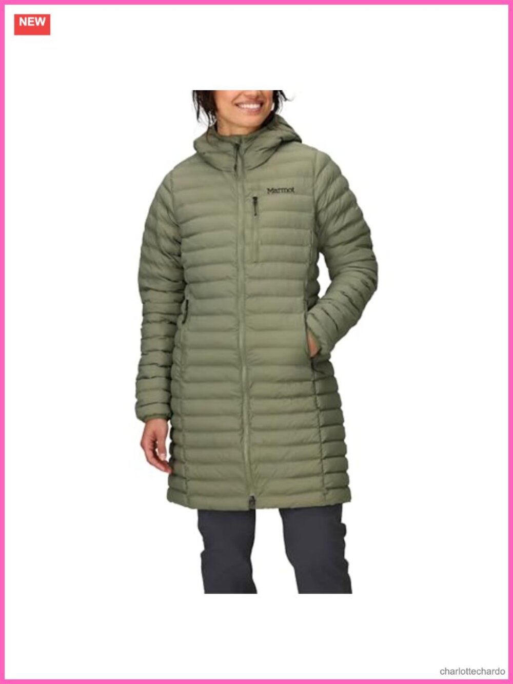 Marmot Echo Featherless Long Jacket Hooded Down-Alternative Insulated